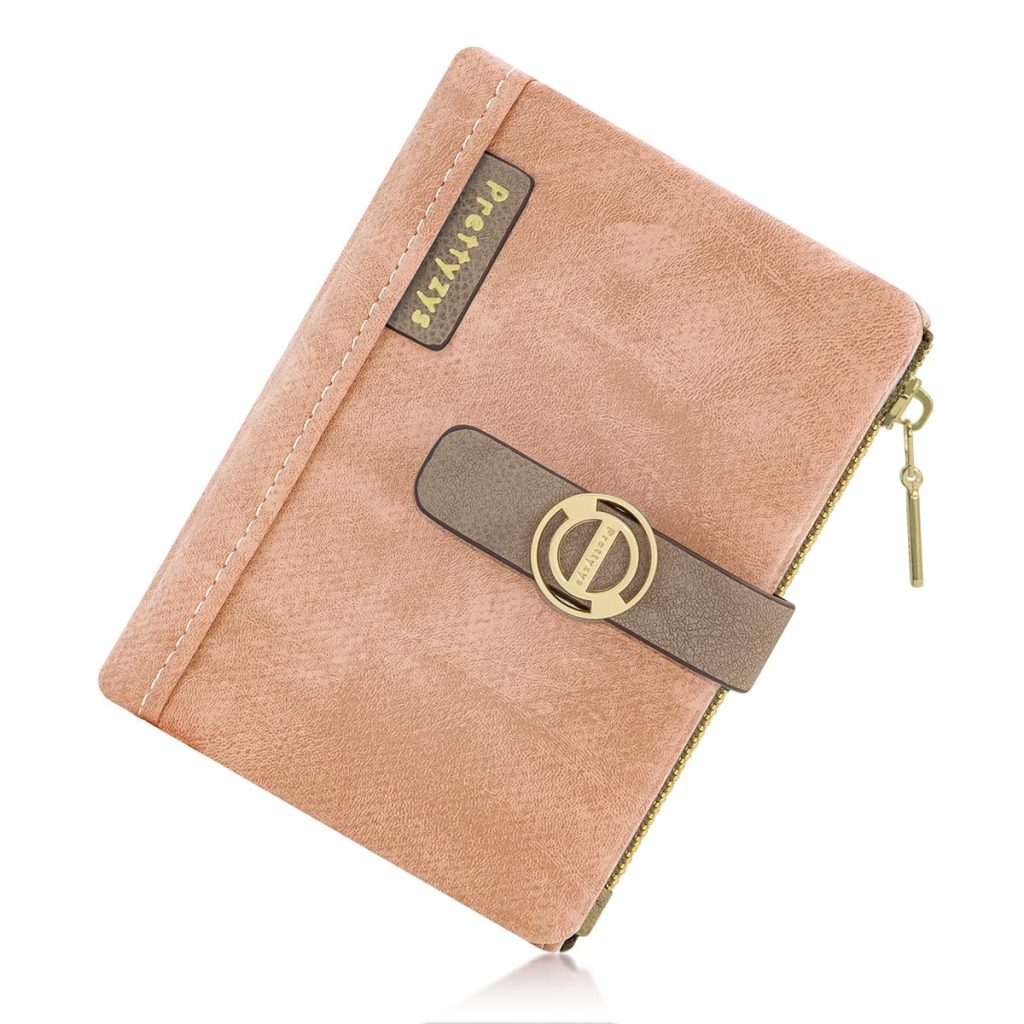 REETEE Portefeuille Femme PU Cuir Porte Monnaie Petit Format - Rose