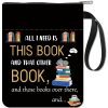 Housse de Livre Craspire en Tissu Lavable avec Fermeture Éclair et Poche Supplémentaire - Protection et Style pour Amateurs de Livres