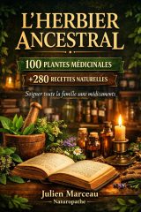 L'Herbier Ancestral : 100 Plantes Médicinales et 280 Recettes Naturelles pour Soigner Toute la Famille
