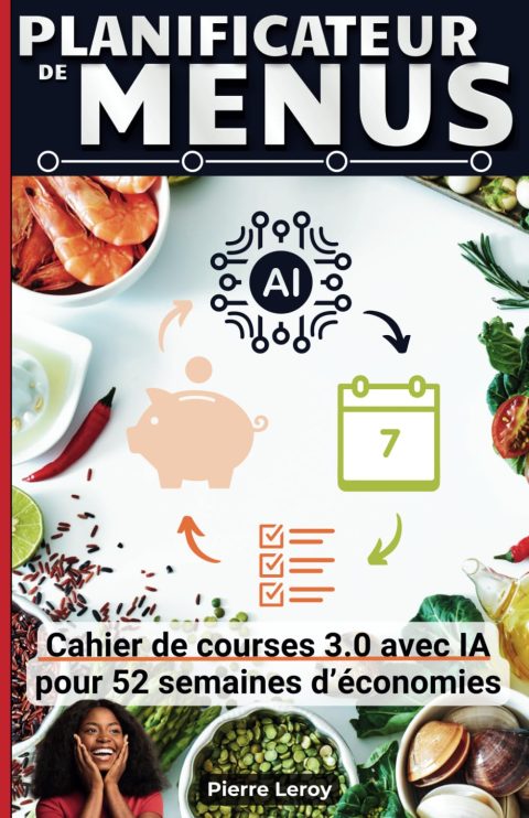 Planificateur de Menus Hebdomadaire : Cahier de Courses Intelligent pour 52 Semaines d'Économies et de Repas Sains