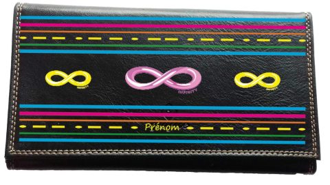 Syl'la Compagnon Tout-en-Un : Porte-chéquier Élégant en Simili Cuir Personnalisé avec Motifs