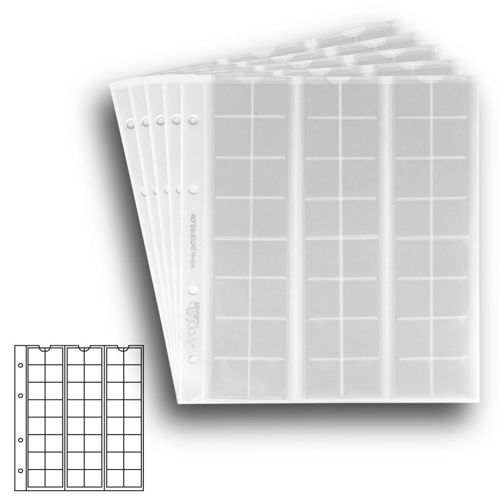Prophila Lot de 48 Feuilles pour Pièces de Monnaie jusqu'à 17 mm de Diamètre