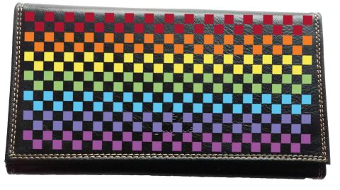 Syl'la Compagnon Tout-en-Un : Porte-chéquier Noir en Simili Cuir Personnalisable avec Motifs