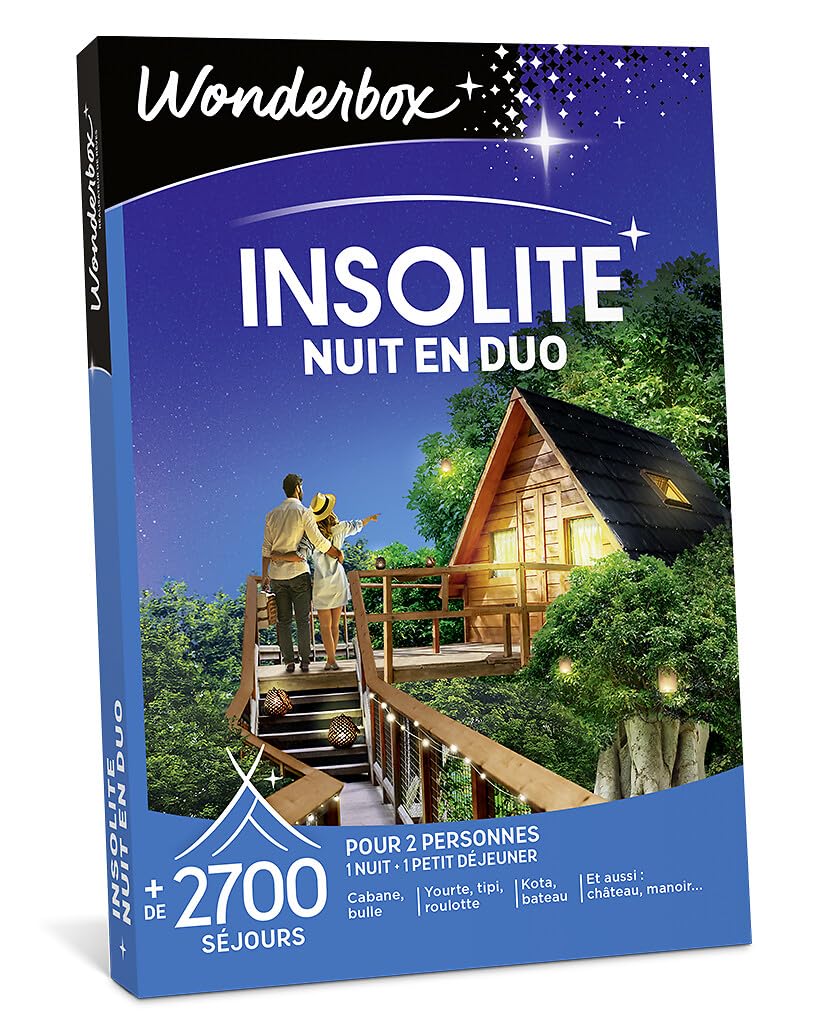 Wonderbox - Nuit Insolite en Duo - Coffret Cadeau Séjour Mémorable