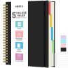 Carnet A4 OMEYA : Cahier ligné 300 pages 100 g/m² avec intercalaires amovibles, spirale résistante, idéal travail et école