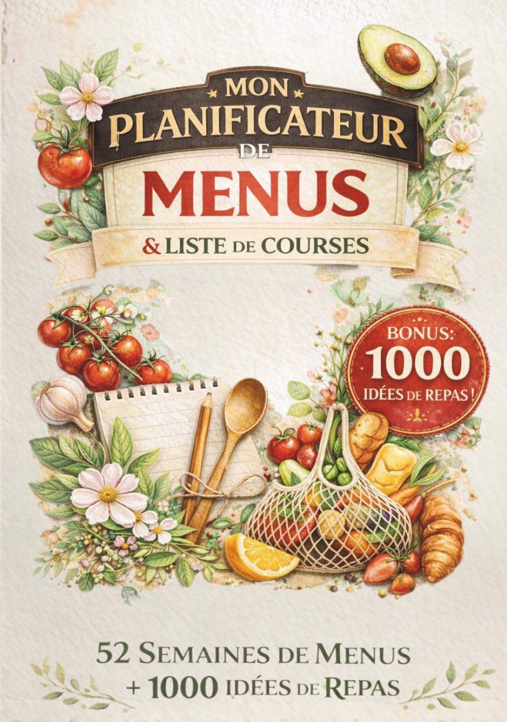 Mon Planificateur de Menus et Liste de Courses : 1000 idées repas, organisation semaine, suivi budget