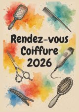 Carnet de Rendez-vous Coiffure 2026 : Agenda 1 Semaine sur 2 Pages, 7h-21h, Intervalles 15 Min, Format A4