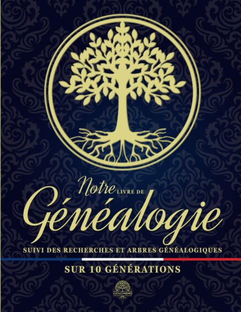 Livre de Généalogie : Retracez vos Origines sur 10 Générations avec Arbres et Suivi de Recherches