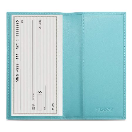HISCOW Couverture de chéquier Minimaliste en Cuir Pleine Fleur Italien