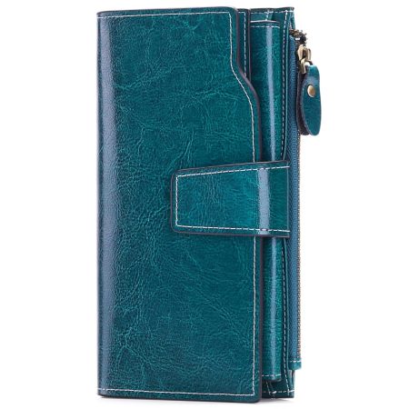 Sendefn Portefeuille Femme Cuir Véritable Grande Capacité - Blocage RFID