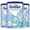 Laboratoire Gallia Galliagest Premium 2ème âge - Lait en poudre pour bébé dès 6 mois - Pack de 3 boîtes de 820g
