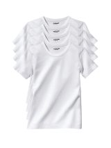 VERTBAUDET Lot de 4 T-Shirts Garçon Blanc Manches Courtes Pur Coton OEKO-TEX