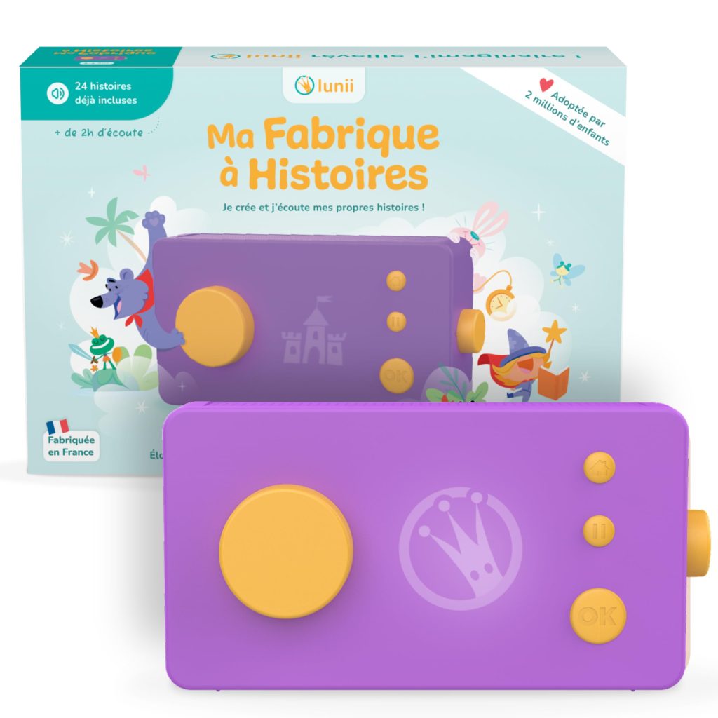 Lunii Ma Fabrique à Histoires Violette : Conteuse Interactive pour Enfants 3-8 Ans avec 2h30 d'Histoires Incluses