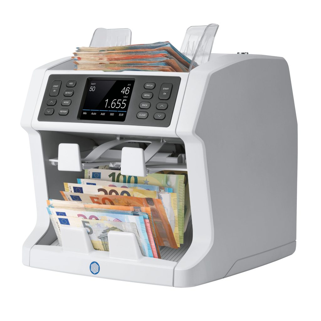 Safescan 2985-SX : Compteuse Valoriseuse et Trieuse de Billets avec Détection de Faux Billets