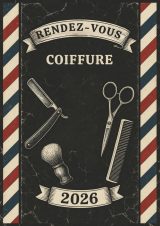 Carnet de Rendez-vous Coiffeur 2026 : Agenda Quotidien A4, 7h-22h30