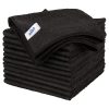 MR.SIGA 12 Chiffons Microfibre Ultra Doux Noir - Nettoyage Sans Rayures et Haute Absorption