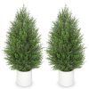 Lot de 2 Cyprès Artificiels 90cm - Décoration Intemporelle Intérieur/Extérieur