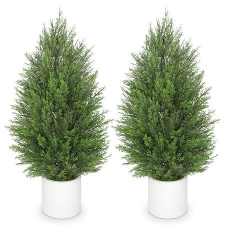 Lot de 2 Cyprès Artificiels 90cm - Décoration Intemporelle Intérieur/Extérieur