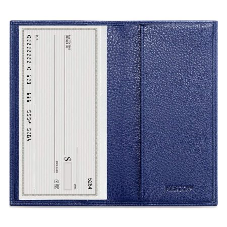 HISCOW Couverture de Chéquier Minimaliste en Cuir Pleine Fleur Italien - Organiseur de Portefeuille Élégant