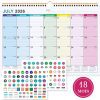 Calendrier Familial Mural A4 2026-2027 : Organiseur Mensuel avec Bobine et Autocollants de Planification