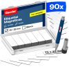 GAUDER Étiquettes Magnétiques Inscriptibles 75x25mm - Idéales pour Tableaux Kanban et Blanc
