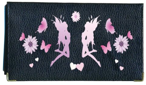 Syl'la Porte-chéquier Personnalisable en Cuir Noir - Cadeau Idéal Fête des Mères