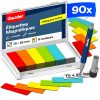 GAUDER Étiquettes Magnétiques Inscriptibles 75x25 mm | Cartes Effaçables pour Tableaux Kanban et Blancs