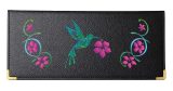 SYL'la Porte chéquier Long en Cuir Fleurs Femme - Personnalisable Prénom - Porte-cartes Élégant