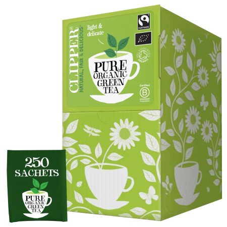 CLIPPER - Thé Vert Bio Léger et Rafraîchissant - Maxi Format Professionnel - 250 Sachets