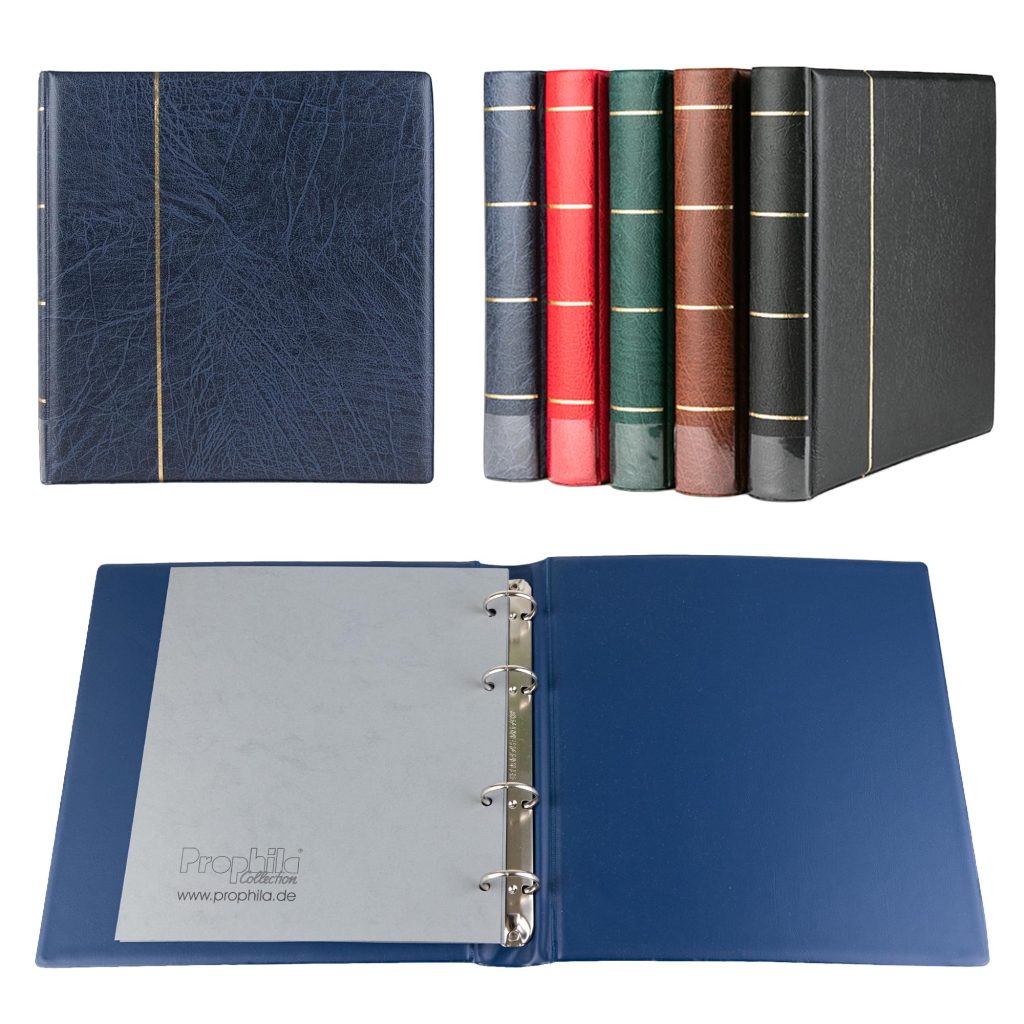 Prophila Reliure Premium Bleu pour Collection (Monnaies, Billets, Cartes), Imitation Cuir