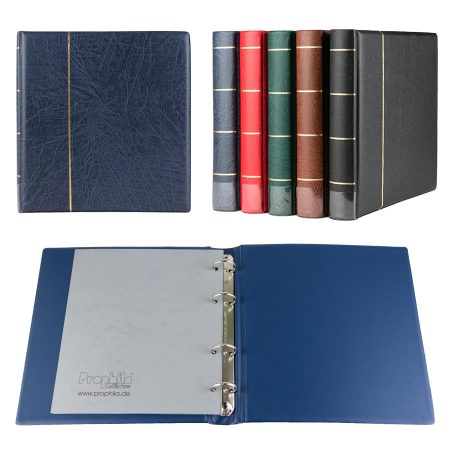 Prophila Reliure Premium Bleu pour Collection (Monnaies, Billets, Cartes), Imitation Cuir