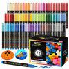 NICETY 72 Feutres Acryliques à Pointe Pinceau - Marqueurs Peinture Multi-Supports pour Artistes et Débutants