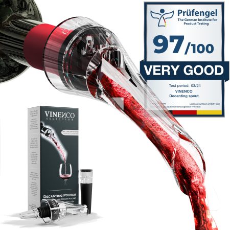 Décanteur Aérateur à Vin avec Pompe Sous Vide - Améliorez Vos Dégustations