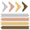 120 Protège-Coins Métalliques Vintage pour Livres, Albums et Scrapbooking - Or, Argent, Bronze, Or Rose