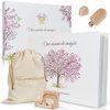 Livre de naissance bébé avec clé USB et pochon – Album photo souvenirs numérique et première tenue, idéal cadeau naissance fille et garçon
