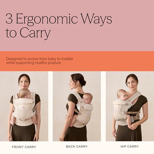 Ergobaby Porte-Bébé Adapt Natural Linen : Confort Ergonomique de la Naissance à 4 Ans