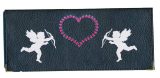 Syl'la Cupidon Porte-Chéquier en Cuir Véritable pour Femme - Noir Élégant